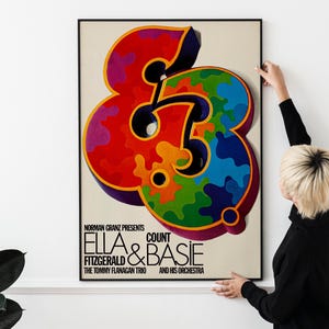 Póster de música jazz clásica: impresión retro de festival de los años 70 para decoración de pared