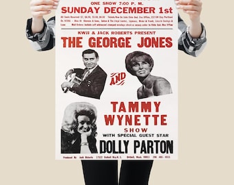 Two 70s Retro Vintage Country Music Concert Posters PRINTABLE DOWNLOAD