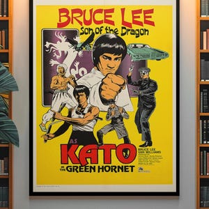 Classic Kung Fu Film Art – Retro 1970s Japanese Action Poster, Vintage Martial Movie Decor MMA Wall Art