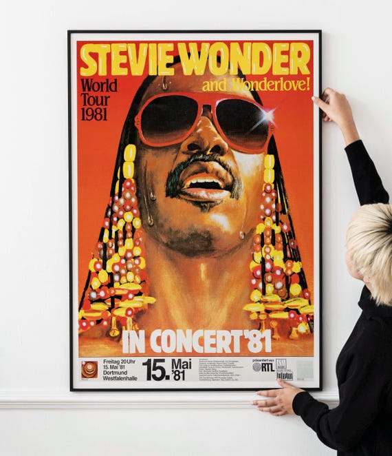 ☆Stevie Wonder☆ Poster R&B Soul Stevie Wonder Poster, Soul, Funk, Jazz, R&B, Art Print