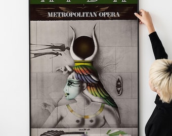 1978 Opera Wall Poster – Aida Metropolitan Art Print, Retro