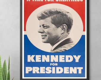 ジョン・F・ケネディ大統領選挙キャンペーンポスター 1960 JFK 印刷