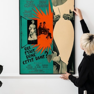 Vintage Movie Wall Art – Retro French 50s Hollywood Film Poster
