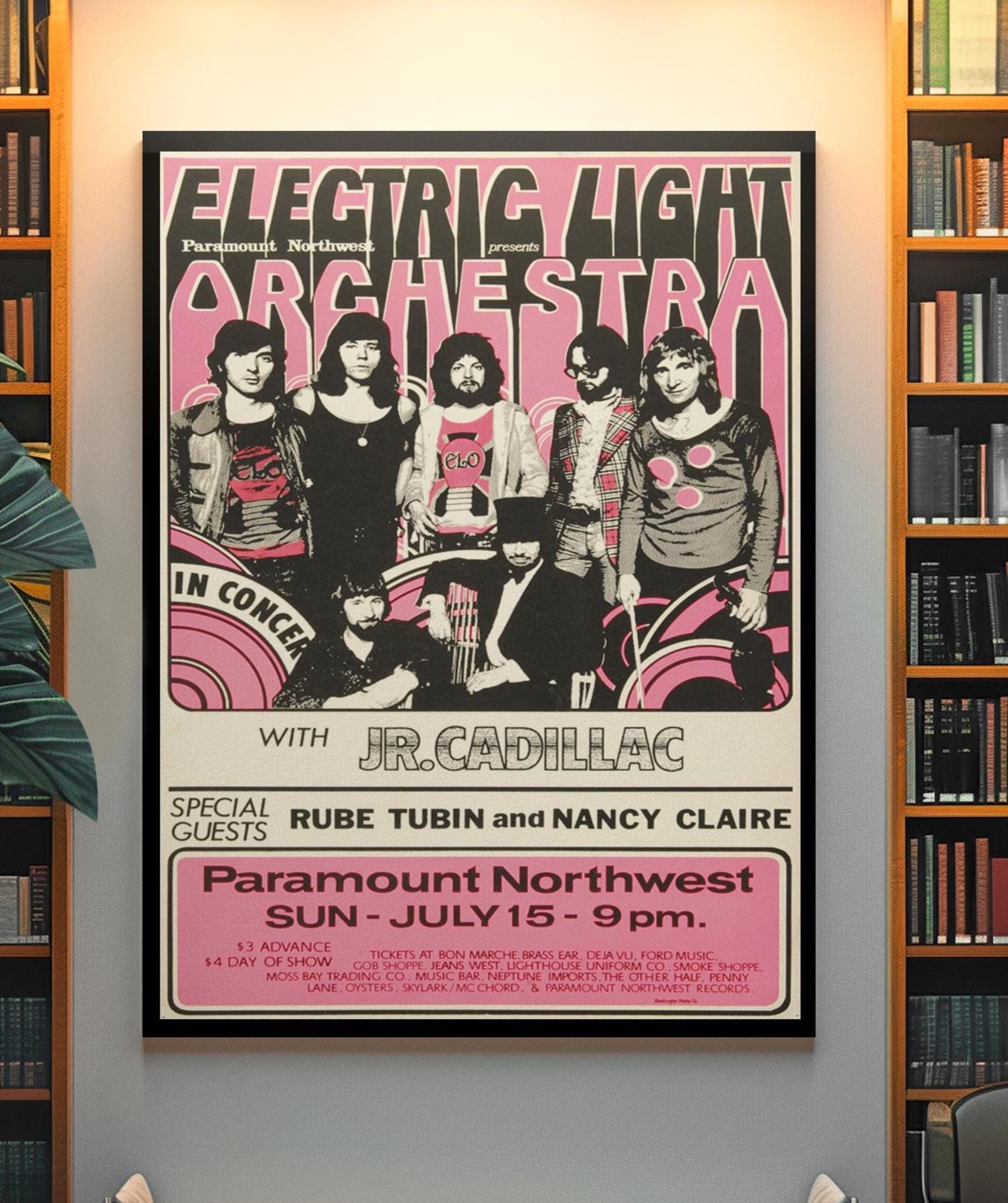 Vintage 70s Rock Concert Poster – Retro Psychedelic Music Print