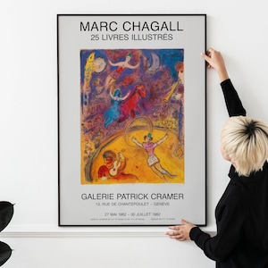 French Exhibition Poster – Retro 80s Art Print, Vintage Museum Decor