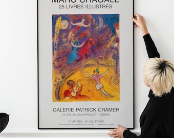 French Exhibition Poster – Retro 80s Art Print, Vintage Museum Decor