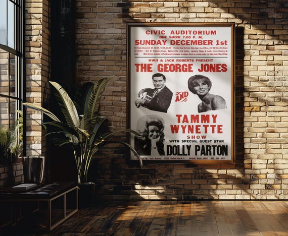 1970s Vintage Country Music Poster – Classic Retro Americana