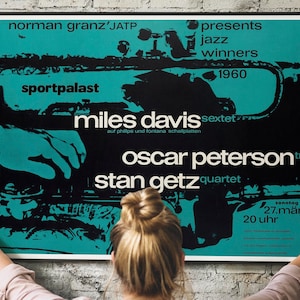 Vintage Jazz Poster – 50s 60s Swing Era Music Print, Retro Collectible