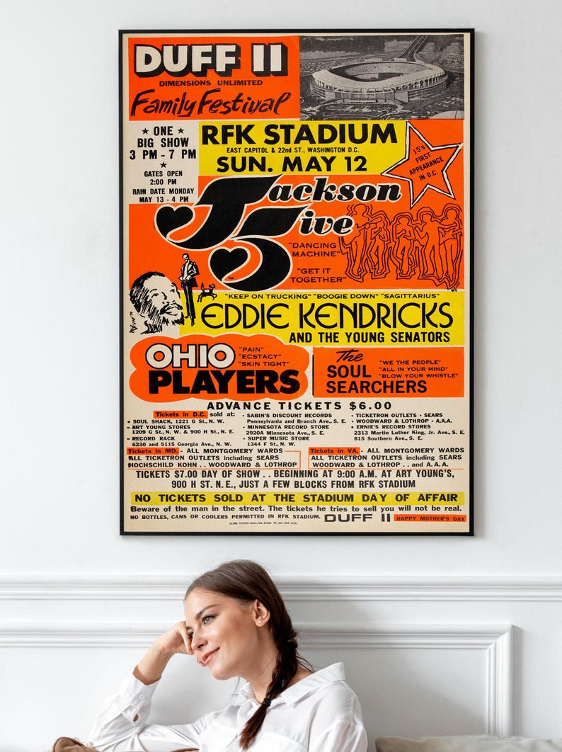 Four Vintage 70s R&B Posters – Retro Soul Funk Prints – PRINTABLE ...