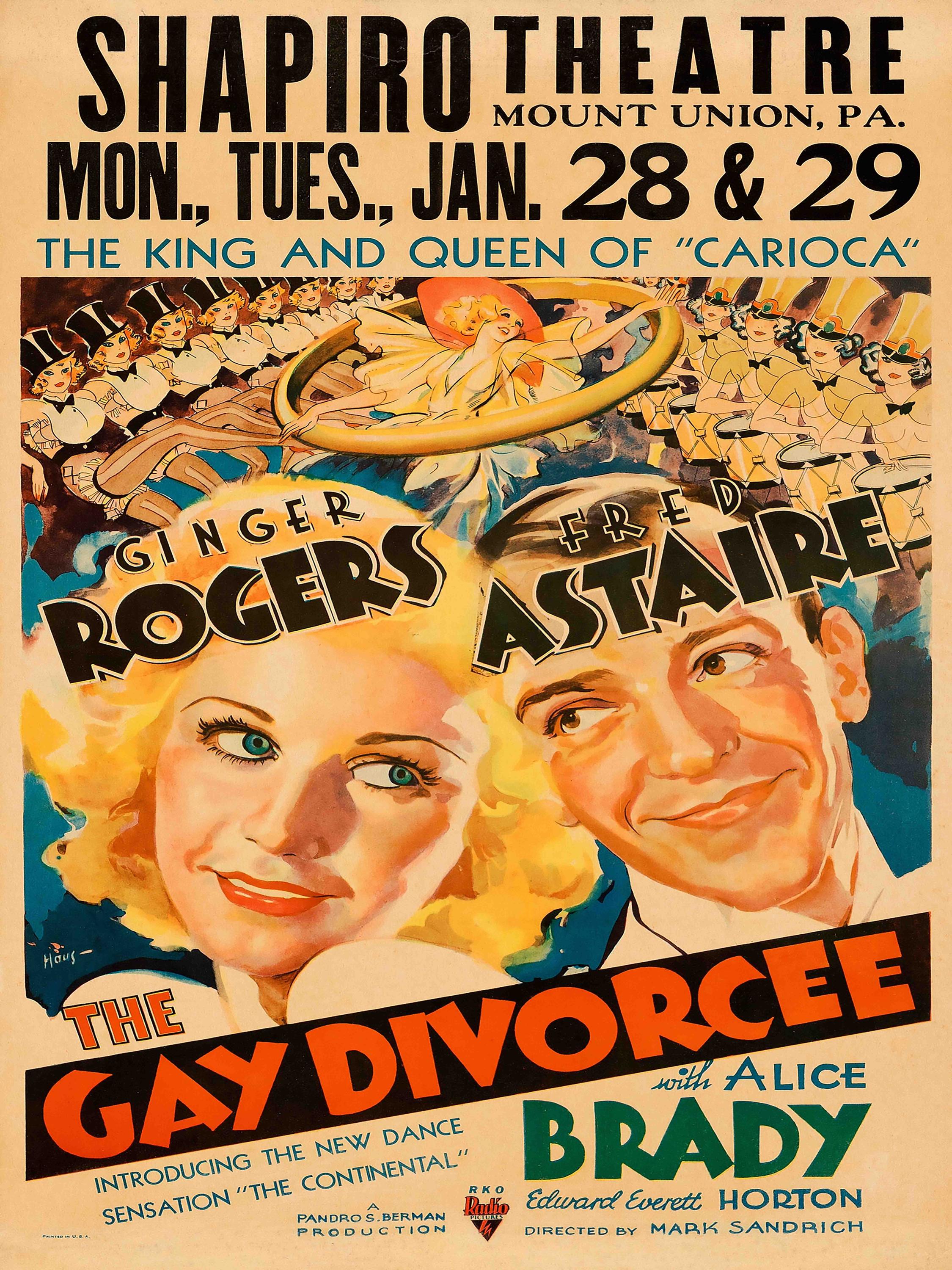 1930s Musical Poster, Golden Age Hollywood Dance and Romance 