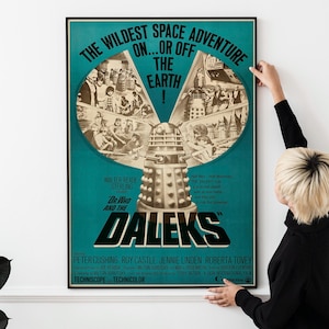 1960s Vintage Sci Fi Movie Poster – Retro Space Adventure Film Print, Classic Science Fiction Cinema Collectible