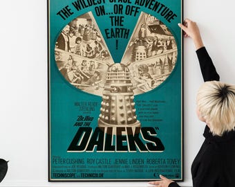1960s Vintage Sci Fi Movie Poster – Retro Space Adventure Film Print, Classic Science Fiction Cinema Collectible
