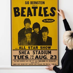 1960s Vintage Rock Concert Poster – Retro Pop Music Festival Print, Classic 60s Rock and Roll Collectible