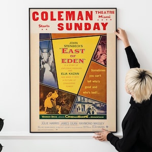 East of Eden 1955 Poster – James Dean Classic Hollywood Vintage Movie Print