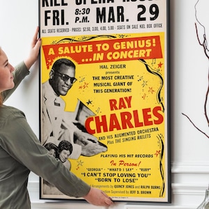 Vintage 1960s Jazz and Blues Poster – Retro Concert Music Art, Classic Jazz Print, Iconic Music Poster, Collectible Wall Decors