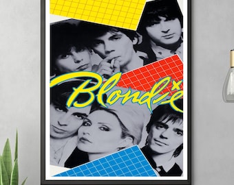 Póster de rock retro de los 80: artículo de colección de punk clásico y new wave.