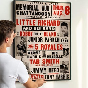 Classic 1950s Rock ‘N’ Roll Festival featuring Vintage Concert Poster PRINTABLE DOWNLOAD