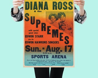 Vintage r&b-concertposter – print soul-funkmuziek uit de jaren 60