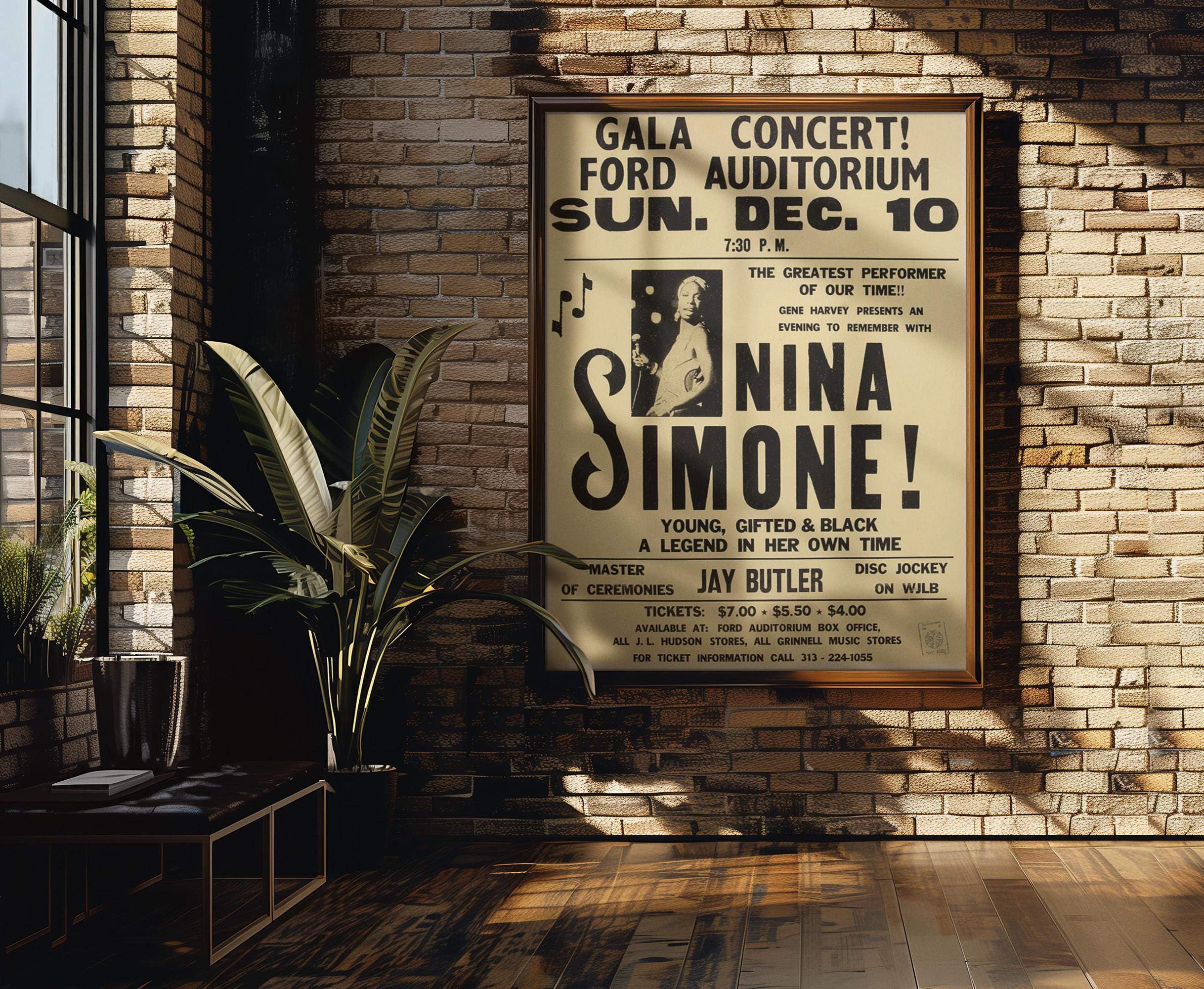 Poster Vintage Concerto Festival Jazz – Manifesto Publicitaire Italien – Neuf