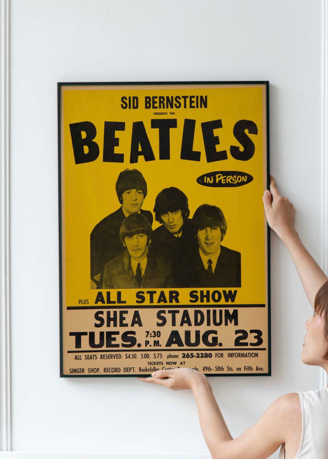 1960s Beatles Retro Pop Rock Poster – Vintage Concert Art, Music Wall ...