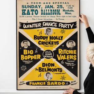 2 Classic Vintage Rock and Roll Revue Posters, 50s Concert Posters PRINTABLE DOWNLOAD