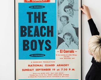 Set of Three Classic 1960s Surfing Poster – Vintage Surf Culture & Beach Music Concert Print PRINTABLE DOWNLOAD