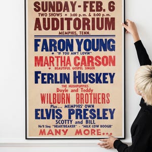 Vintage 1950s Rock and Roll Poster – Classic Concert Print, Retro Music Memorabilia
