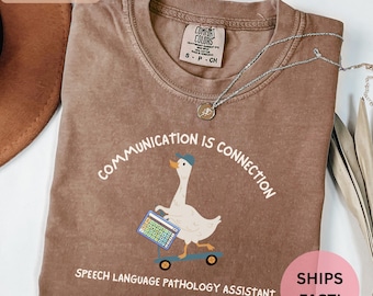 Comfort Colors Speech Therapy Shirt, Speech Therapist Shirt, Speech language pathology assistant, slp graduation gift, teacher appreciation