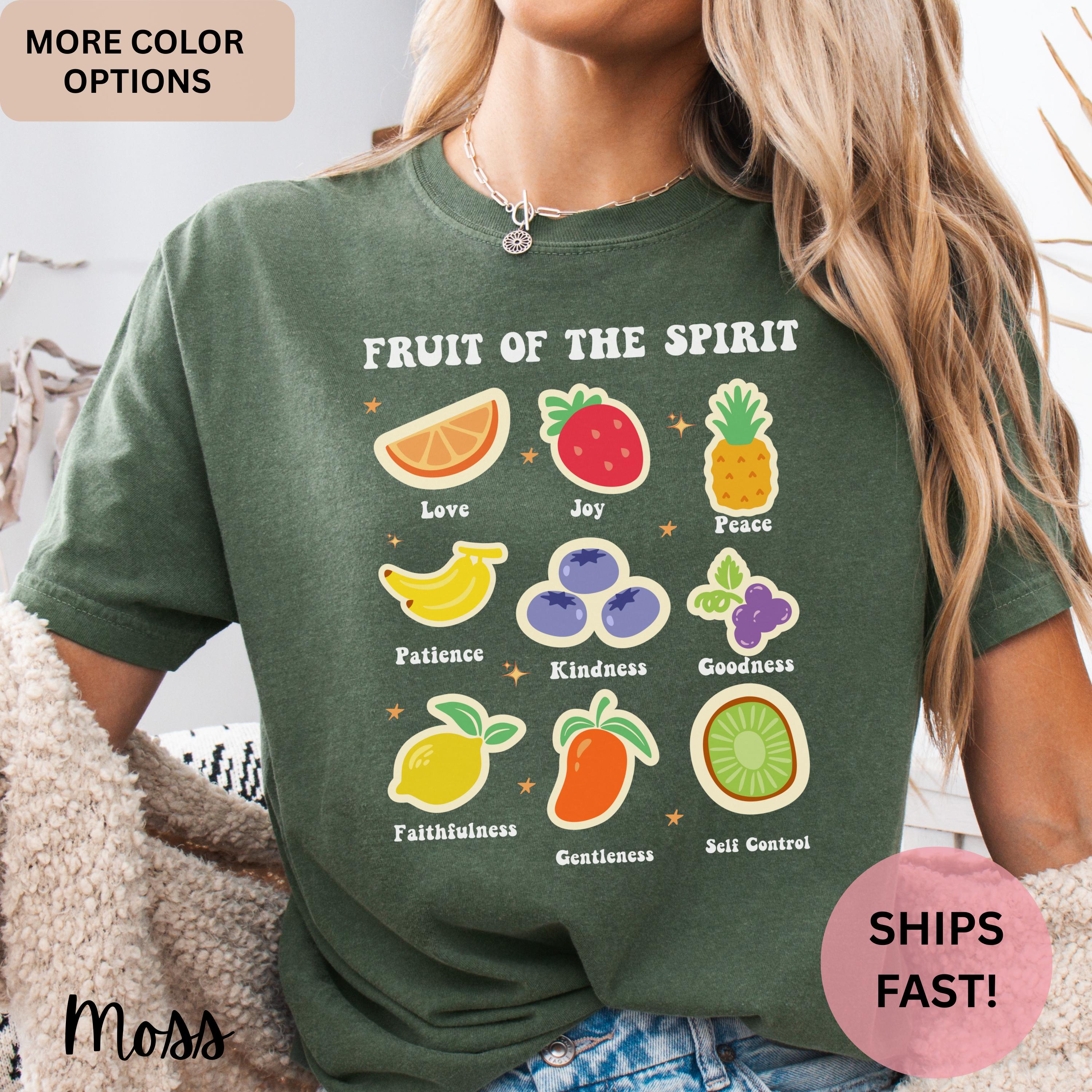 Fruit of the Spirit Tshirt Bible Verse Shirt Retro Cottagecore Tshirt ...