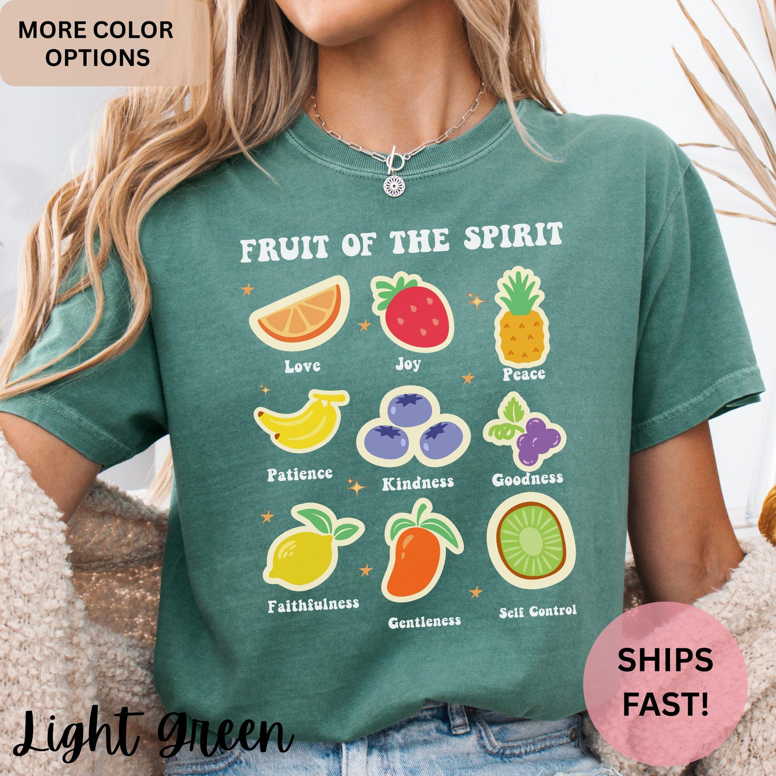 Fruit of the Spirit Tshirt Bible Verse Shirt Retro Cottagecore Tshirt ...