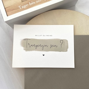 Karte "Willst du meine Trauzeugin sein? / Will you be my bridesmaid?"