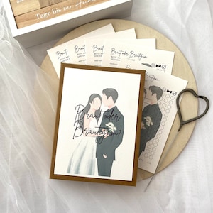 Hochzeitsspiel: Braut oder Bräutigam? | Hochzeitsquiz für Gäste | Geschenk | Brautpaar | Unterhaltung | ab 20. Karten | Party | Spiel