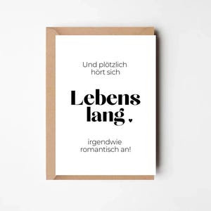 Romantische Postkarte „Lebenslang“ – minimalistische Grußkarte zur Hochzeit, Verlobung oder Jahrestag – modern & liebevoll | Geschenkidee