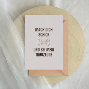 Mach dich schick, und sei mein Trauzeuge | Elegante Karte zur Frage an den Trauzeugen | Überraschung | Willst du mein Trauzeuge sein?