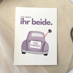 Karte ''für immer, ihr beide“ | Grußkarte | Brautpaar | Geschenk | Hochzeitskarte | Handgemacht | Glückwünschkarte