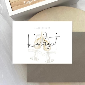 Karte ''Alles liebe zur Hochzeit | Grußkarte | Brautpaar | Geschenk | Hochzeitskarte | Handgemacht | Glückwünsche | Postkarte | Geldgeschenk