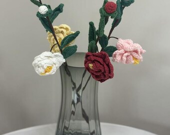 Handmade Rose Crochet flower – Unique Birthday Gift, Wedding Keepsake, Home Decor & Special Occasion Decoration | Knitted Flower Gift