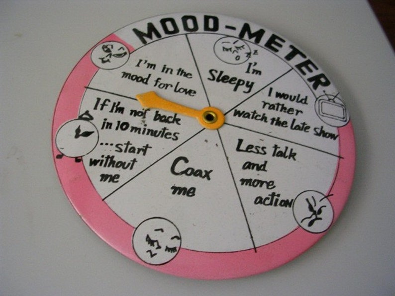 Mood Meter Pinback Button Damaged Valentine Lady's Lover Novelty Scratched Gag ALTERED ART COLLAGE Supplies image 1