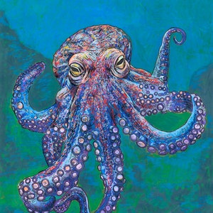Octopus - Print - Wall Art - Ocean Decor - Marine Life Art -  Sea Art - Nautical Home Decor - Modern Art - Octopus Art - Colorful