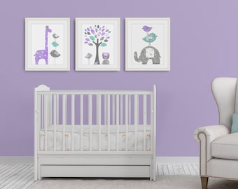 purple and grey nursery ideas