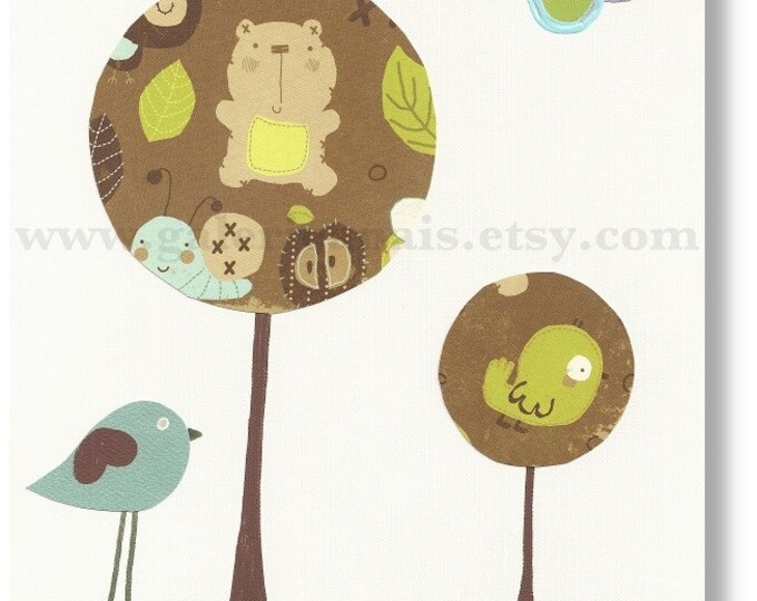 In the Wood Nursery Wall Art Print Etsy