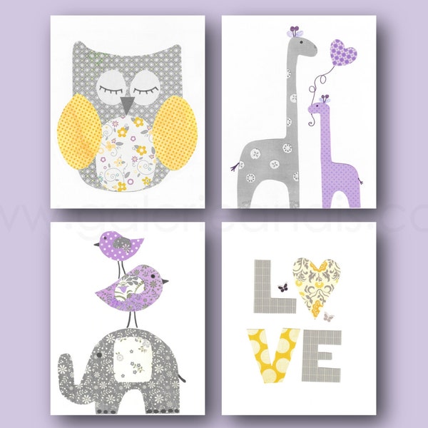 Purple Yellow Gray Etsy