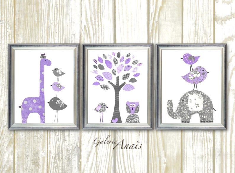 Girl Nursery Wall Art Baby Girl Nursery Art Nursery Wall Art Etsy