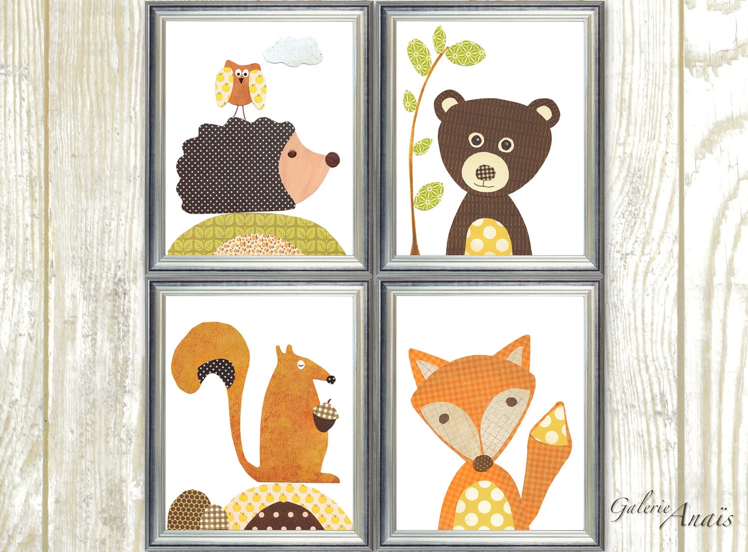 Woodland Nursery Decor Baby woodland art kids room decor baby Etsy