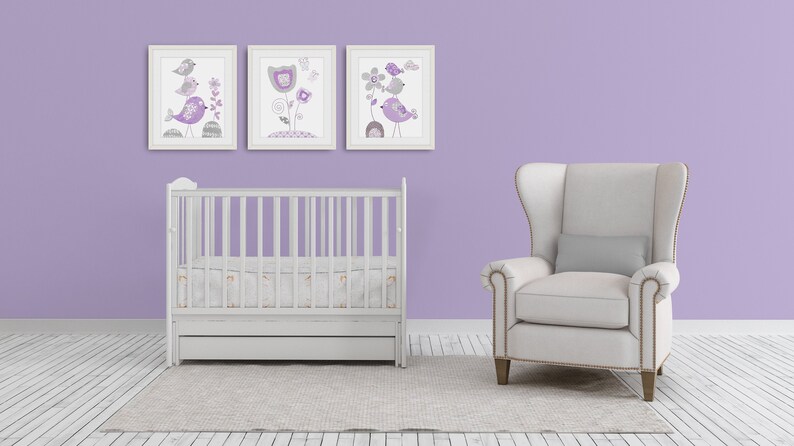 lavender wall art for nursery