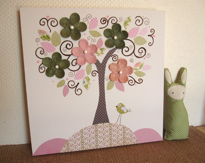 Unique Nursery Art Canvas Kids Room Painting Nursery Tree Etsy