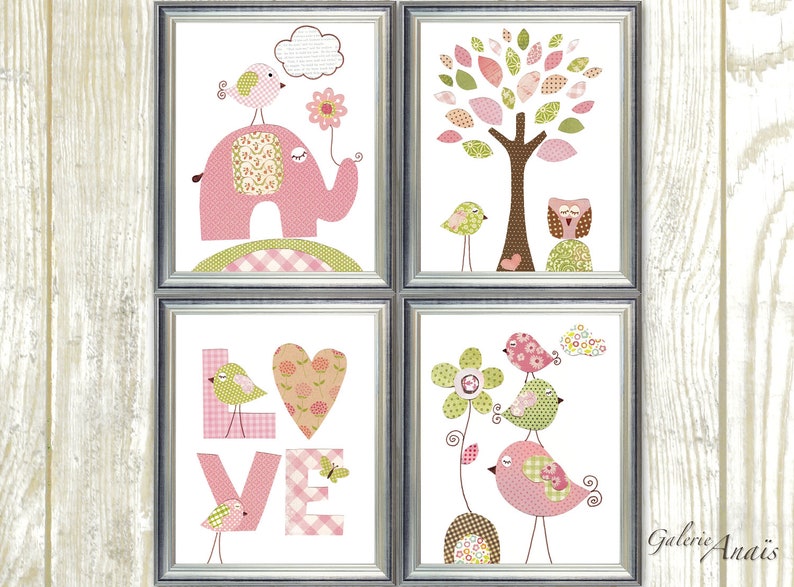 Girl Nursery Wall Art Girl Nursery Art Baby Girl Room Decor Etsy