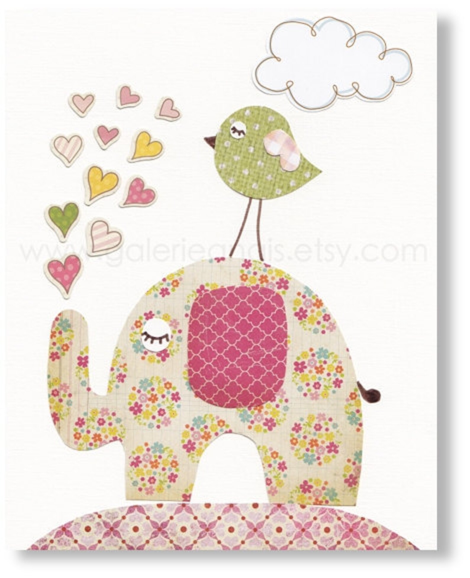 Kids Wall Art Baby Girl Nursery Decor Nursery Art Elephant Etsy