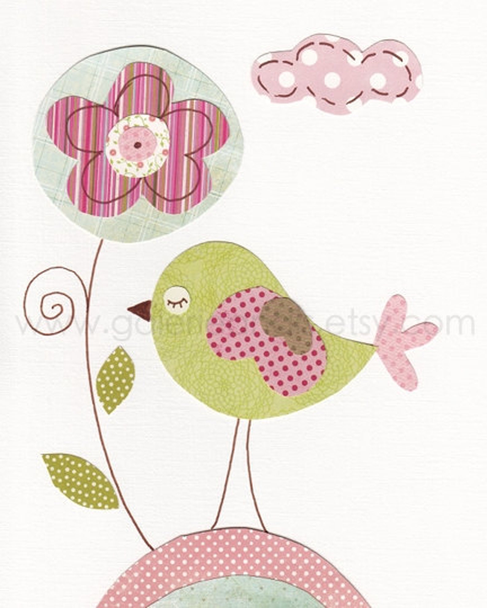 Baby Nursery Art Birds Print Nursery Wall Art Kids Art Etsy