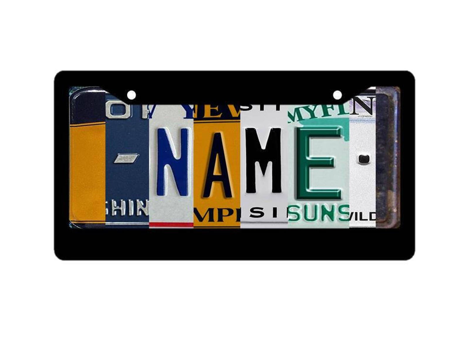 License Plate Art Sign Custom Name DIY Gift Full Size Wall Art Etsy